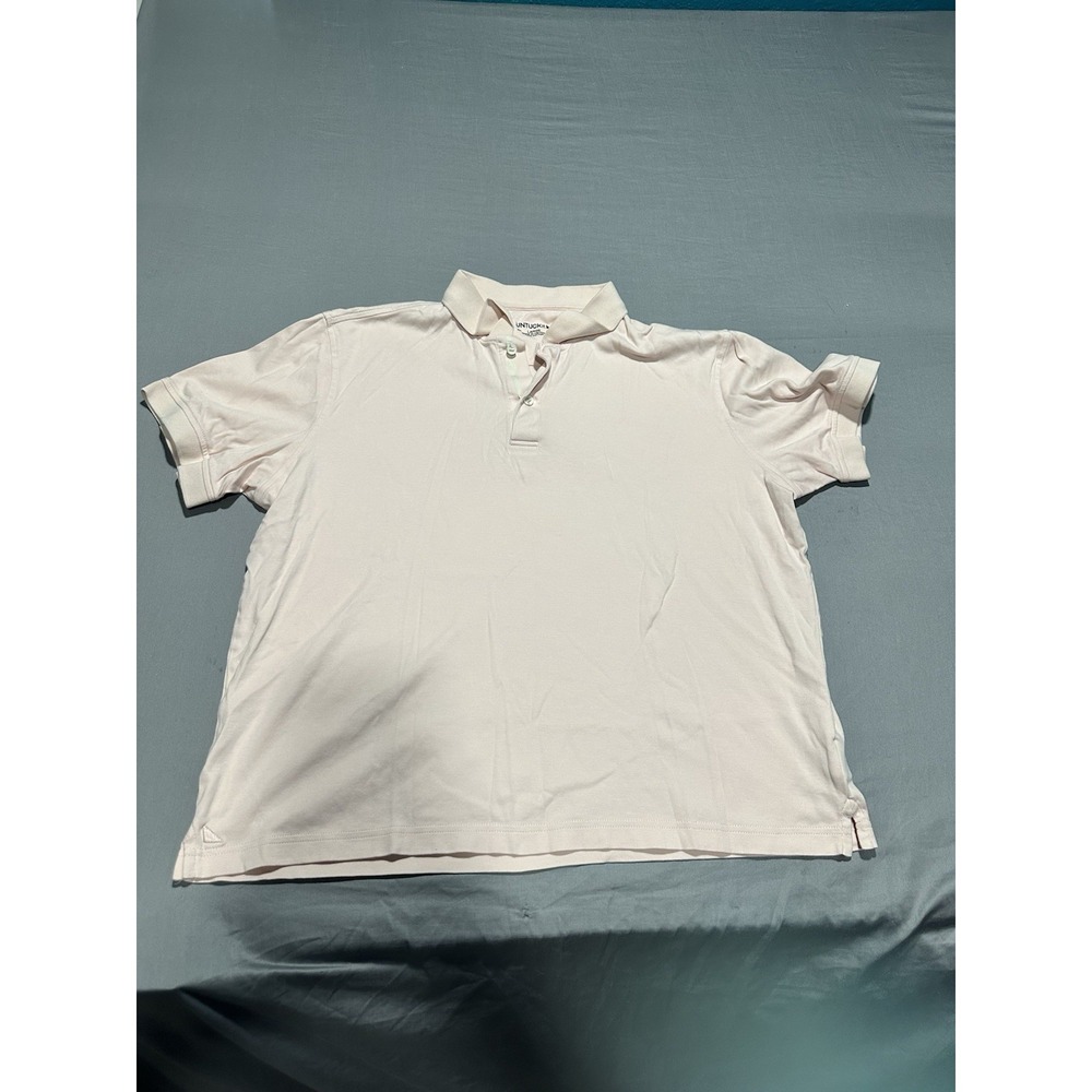 Untuckit Men's Light Pink Polo Shirt L‎